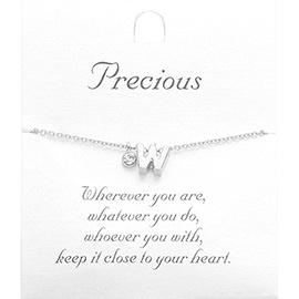 -W- Monogram Monogram Initial Pendant Necklace