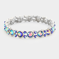 Bubbly Crystal Round Evening Bracelet