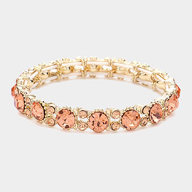Bubbly Crystal Round Evening Bracelet