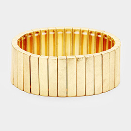 Rectangle Bar Metal Stretch Bracelet