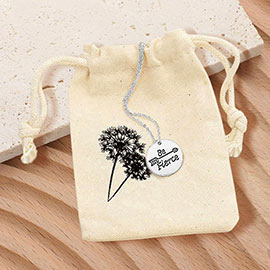 'Be Fierce' Arrow Round Metal Pendant Necklace