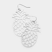Cut Out Metal Pineapple Earrings