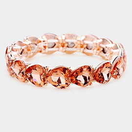 Heart Crystal Stretch Evening Bracelet
