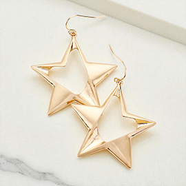 Metal Cutout Star Earrings