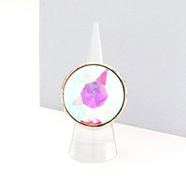 Round Stone Accented Stretch Ring