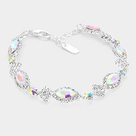 Marquise Stone Accented Evening Bracelet