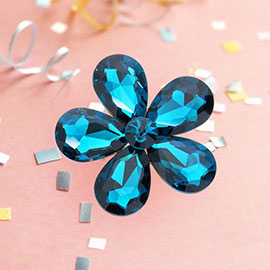 Crystal Rhinestone Flower Brooch