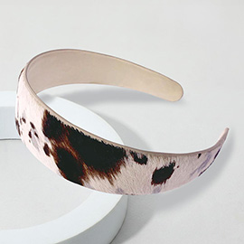 Genuine Leather Animal Patterned Headband