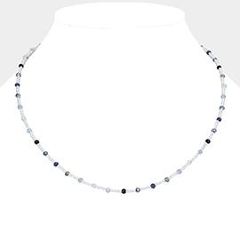 Faceted Bead Pointed Necklace