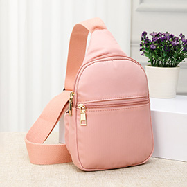 Solid Nylon Mini Sling Bag
