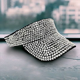 Bling Studded Wide Brim Visor Hat
