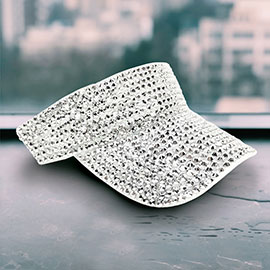 Bling Studded Wide Brim Visor Hat