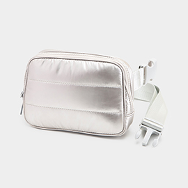 Puffer Rectangle Sling Bag / Fanny Pack / Belt Bag