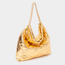 Padded Adjustable Metal Strap Shoulder Bag