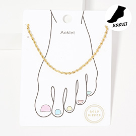 Gold Dipped Rope Chain Anklet