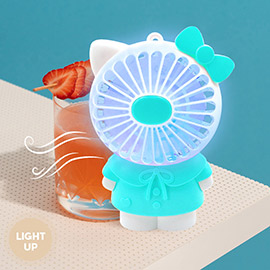 Light Up Mini Animal USB Charge Portable Fan