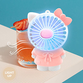 Light Up Mini Animal USB Charge Portable Fan