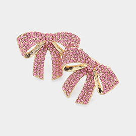 Rhinestone Paved Bow Earrings