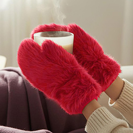 Faux Fur Mitten Gloves