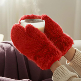 Faux Fur Mitten Gloves