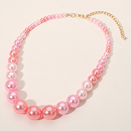Graduated Pearl Beaded Necklace