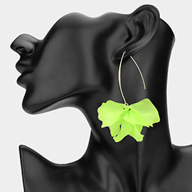 Resin Petal Drop Earrings