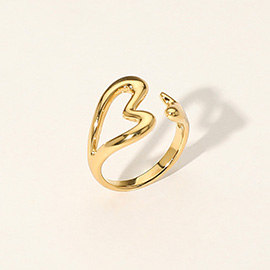 SECRET BOX_Stainless Steel Open Heart Ring