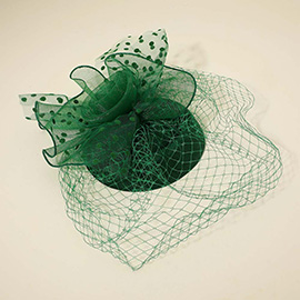 Mesh Veil Flower Fascinator / Headband