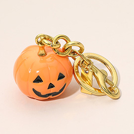 Halloween Pumpkin Jack O Lantern Keychain / Bag Charm