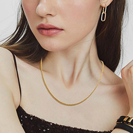 Gold Dipped Classic Box Chain Necklace