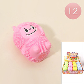 12PCS - Monster Bunny Character Spiky Flashing Squishy Toy