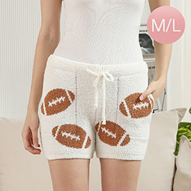 M/L - Football Pattern Shorts with Pockets and String