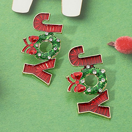 JOY Holiday Message Earrings