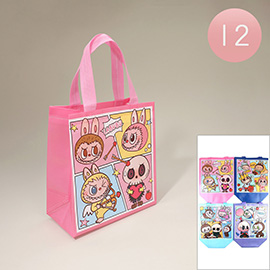 12PCS - Monster Bunny Cartoon Character Printed Reusable Gift Bags