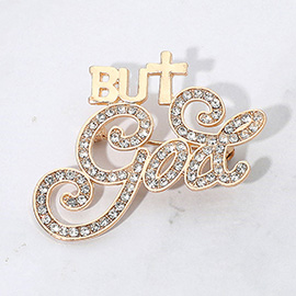 Stone Paved But God Message Pin Brooch