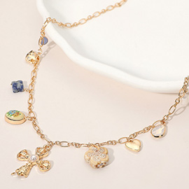 Mixed Charm Staton Necklace