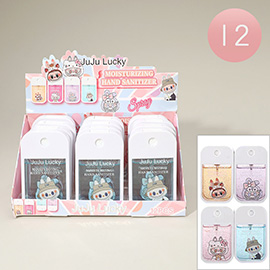 12PCS - Monster Bunny Character Printed Moisturizing Hand Sanitizer Spray