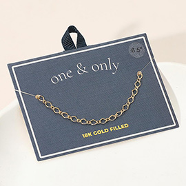 18K Gold Filled Oval Link Chain Bracelet