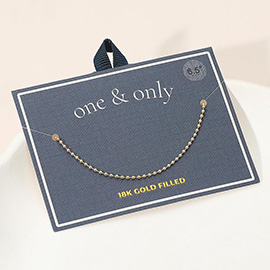 18K Gold Filled Beaded Ball Chain Bracelet