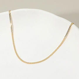 18K Gold Filled Curb Chain Necklace