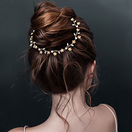 Floral CZ Stone Cluster Vine Wrap Headpiece