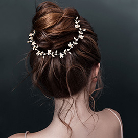 Marquise CZ Stone Cluster Leaf Vine Wrap Headpiece