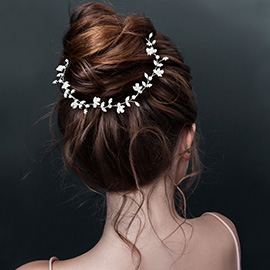 Marquise CZ Stone Cluster Leaf Vine Wrap Headpiece