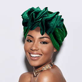 Ruffled Statement Turban Hair Wrap