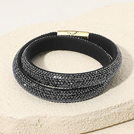 Bling Studded Wrap Magnetic Bracelet