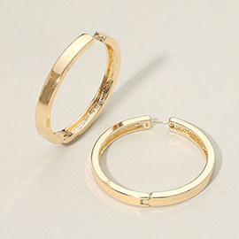 Gold Dipped Sleek Huggie Hoop Earrings