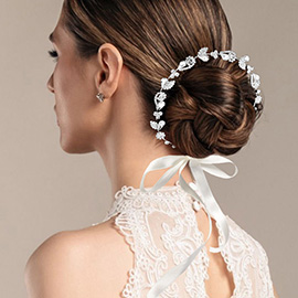 Teardrop Stone Cluster Vine Wrap Headpiece