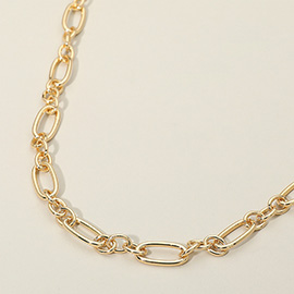 Polished Oval Link Chain Necklace