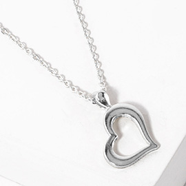 Open Heart Pendant Necklace