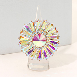 Bold Radiant Sunburst Stretch Statement Ring